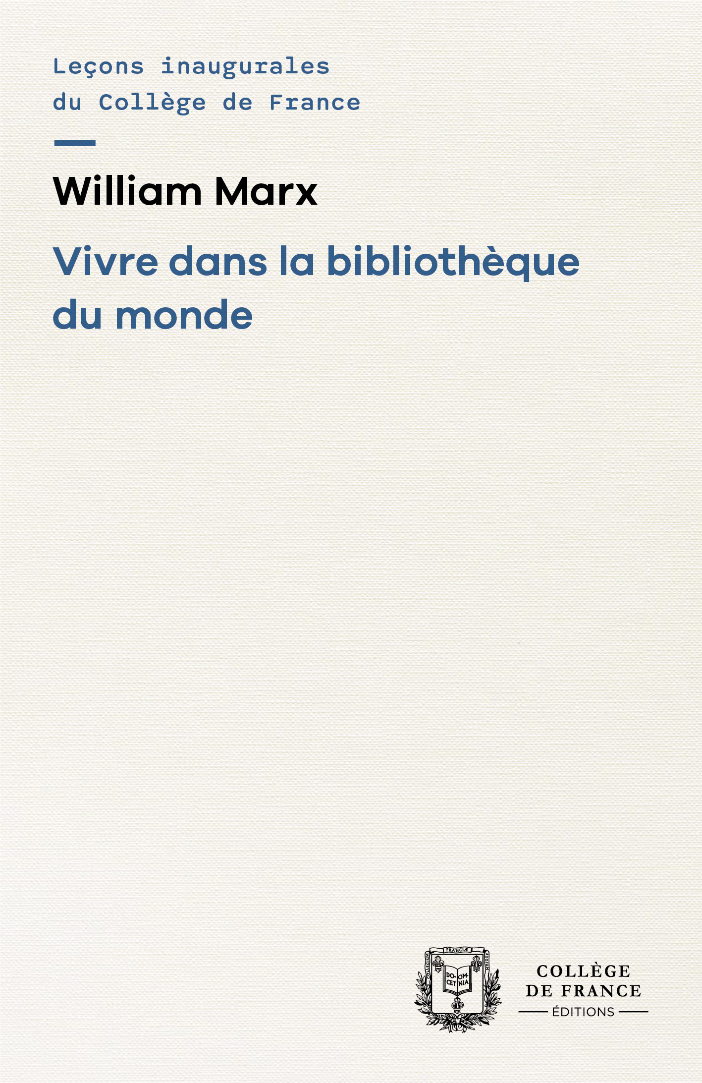 VIVRE DANS LA BIBLIOTHEQUE DU MONDE