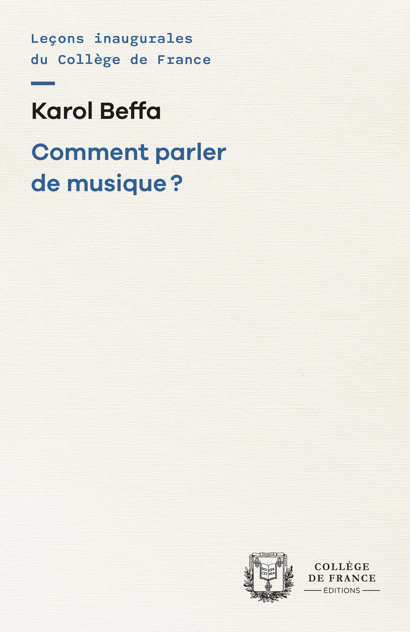 COMMENT PARLER DE MUSIQUE ?