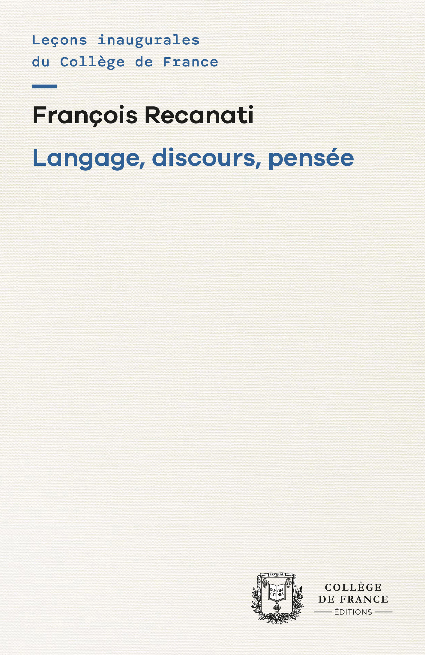 LANGAGE, DISCOURS, PENSEE