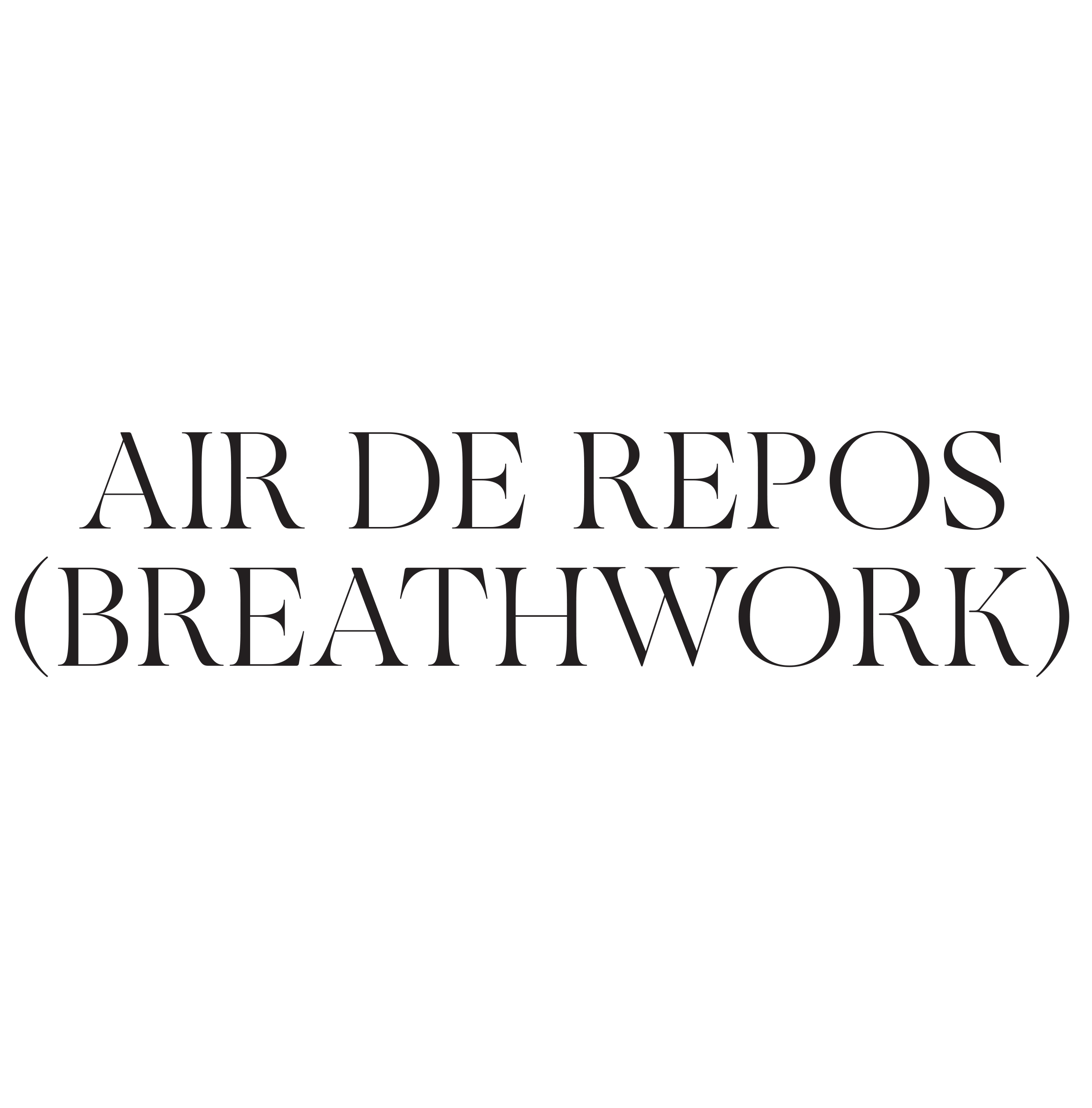 Air de repos (Breathwork)