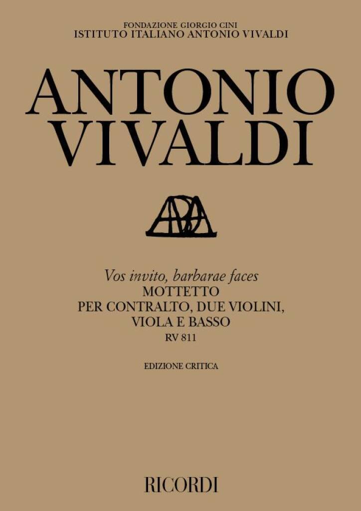 ANTONIO VIVALDI : VOS INVITO, BARBARAE FACES RV 811 - CHANT