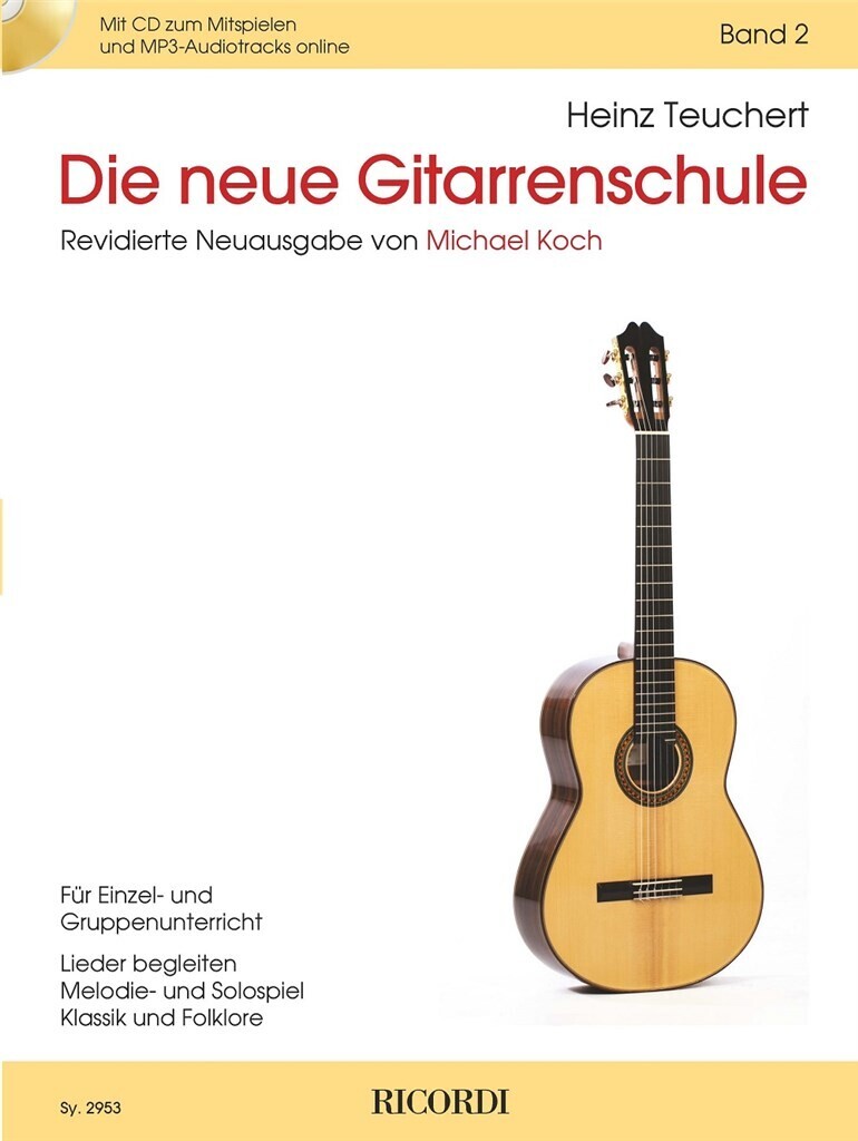 HEINZ TEUCHERT : DIE NEUE GITARRENSCHULE BAND 2 - GUITARE - RECUEIL + ENREGISTREMENT(S) EN LIGNE