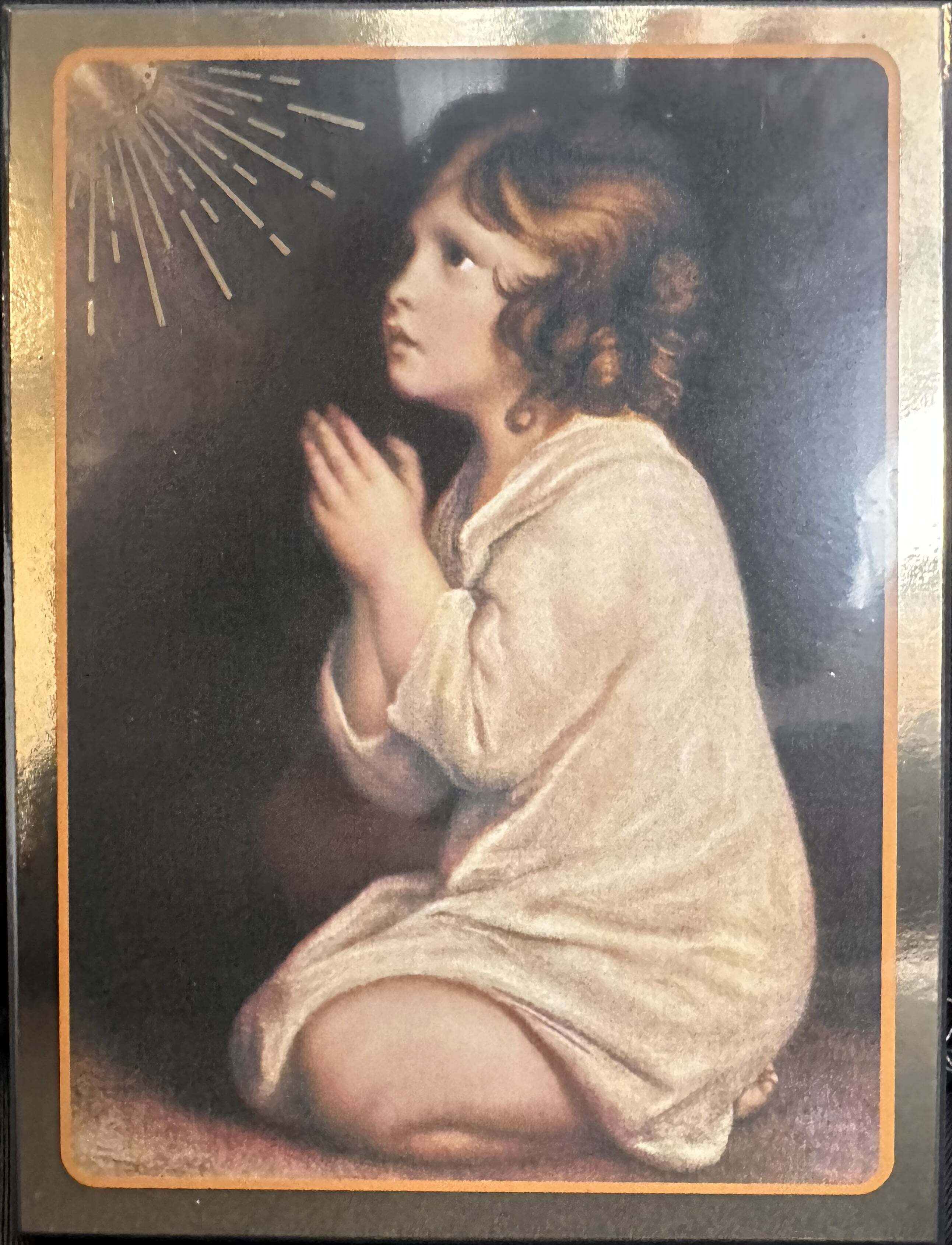 Le Petit Samuel en prière - Icône tradition 14x10.6 cm - 864.42