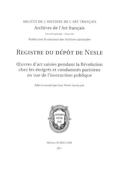 Registre du dépôt de Nesle