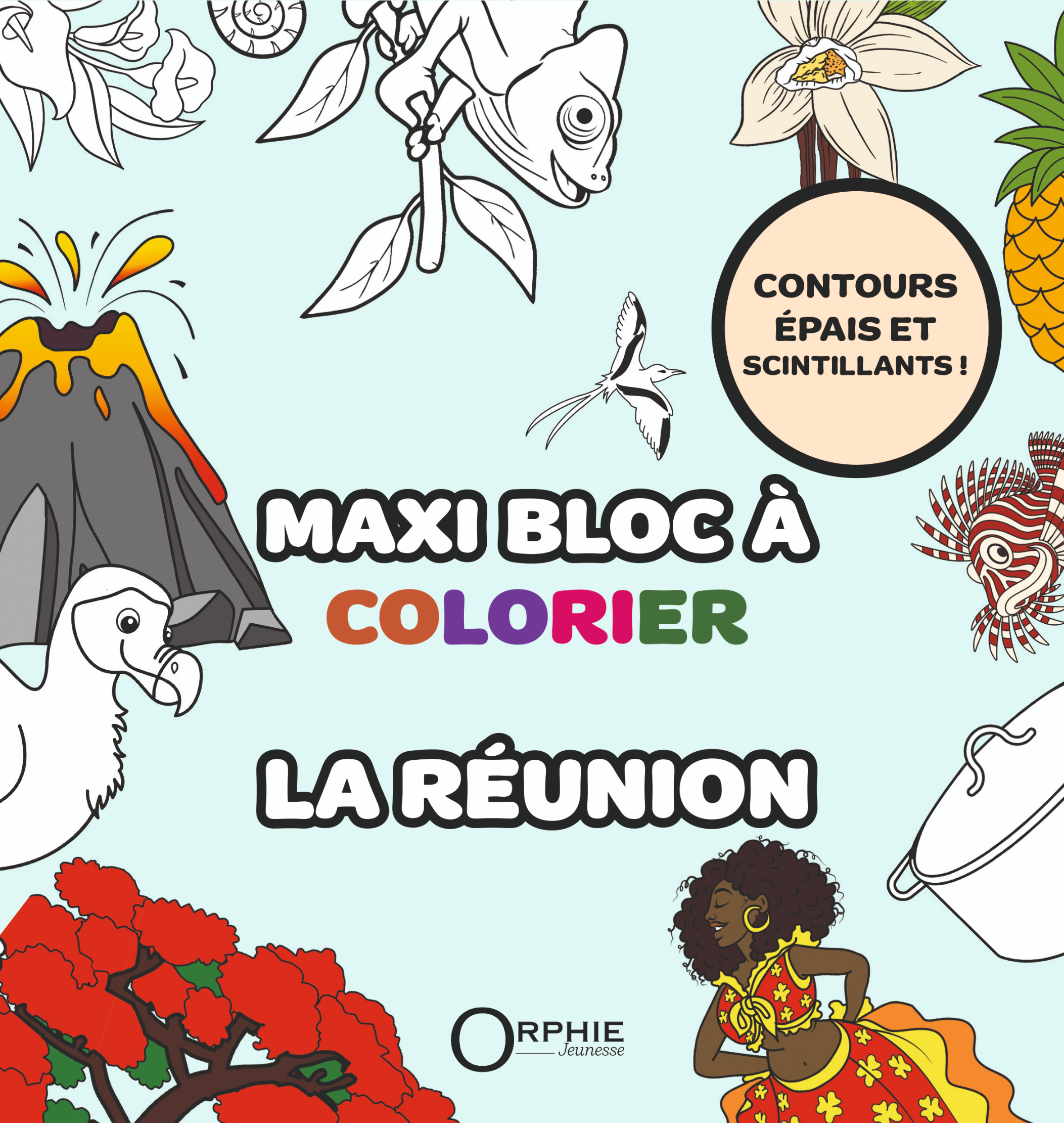 MAXI BLOC A COLORIER : LA REUNION