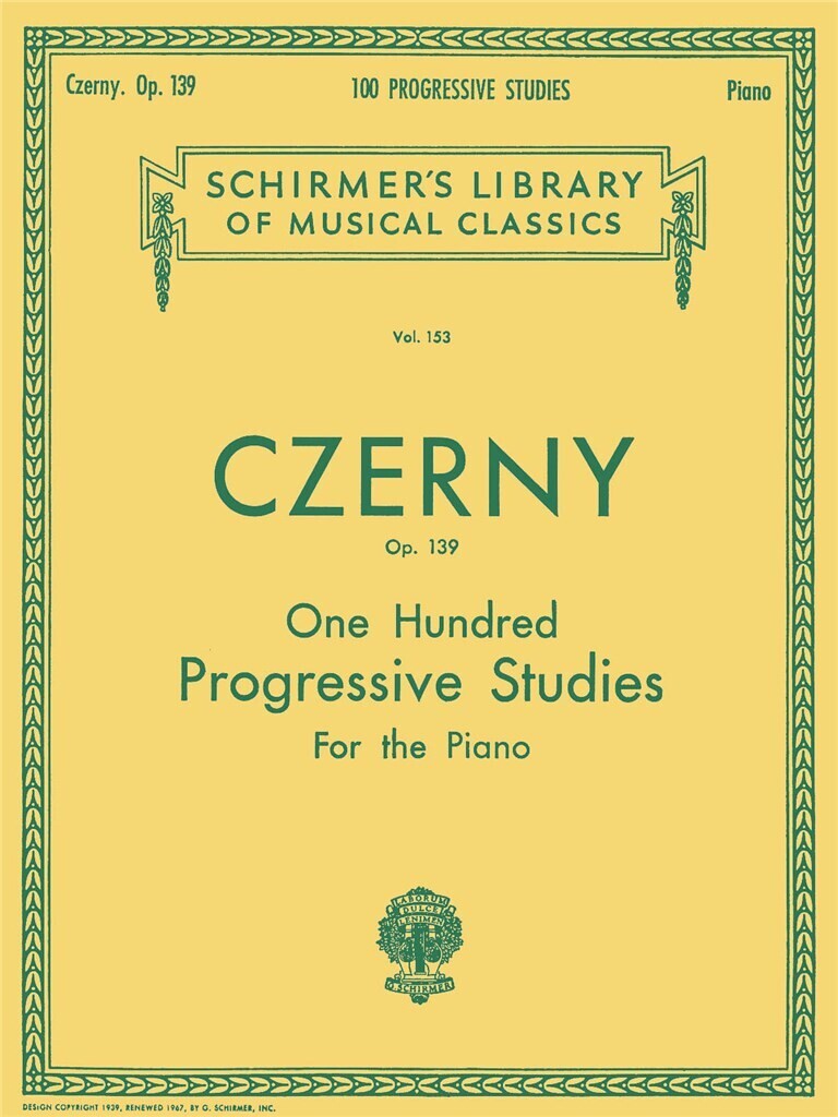 CARL CZERNY: 100 PROGRESSIVE STUDIES WITHOUT OCTAVES OP.139 PIANO