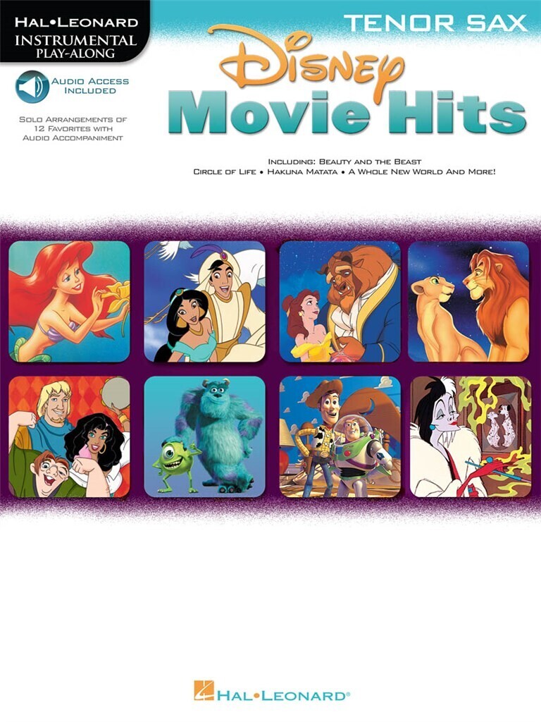 DISNEY MOVIE HITS FOR TENOR SAX - RECUEIL + ENREGISTREMENT(S) EN LIGNE - SAXOPHONE TENOR