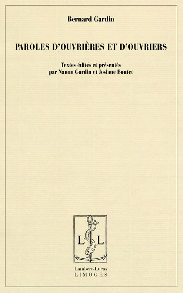 Paroles d'ouvrières et d'ouvriers