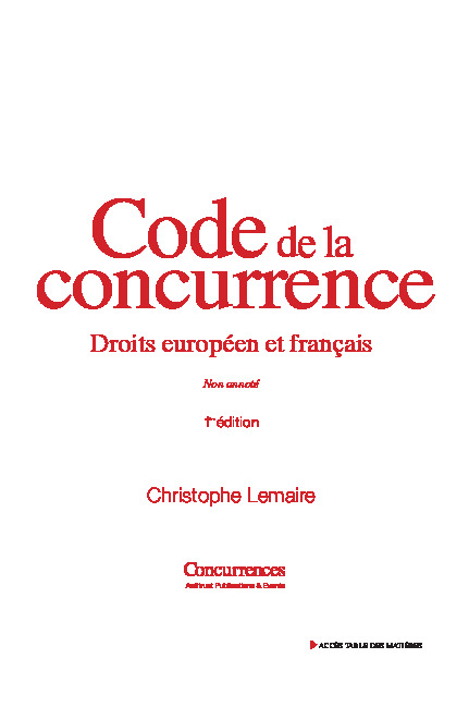 Code de la Concurrence