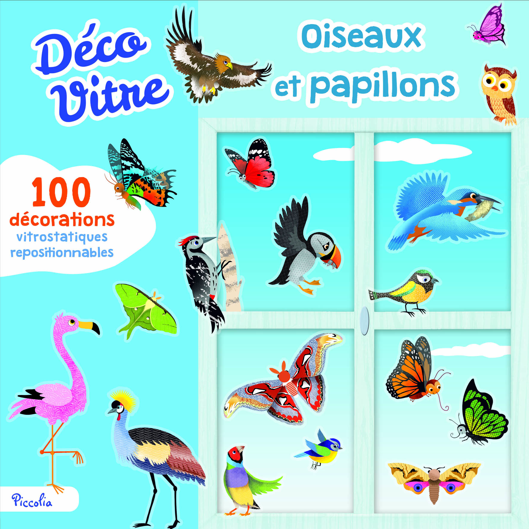 Oiseaux et papillons - Déco vitre