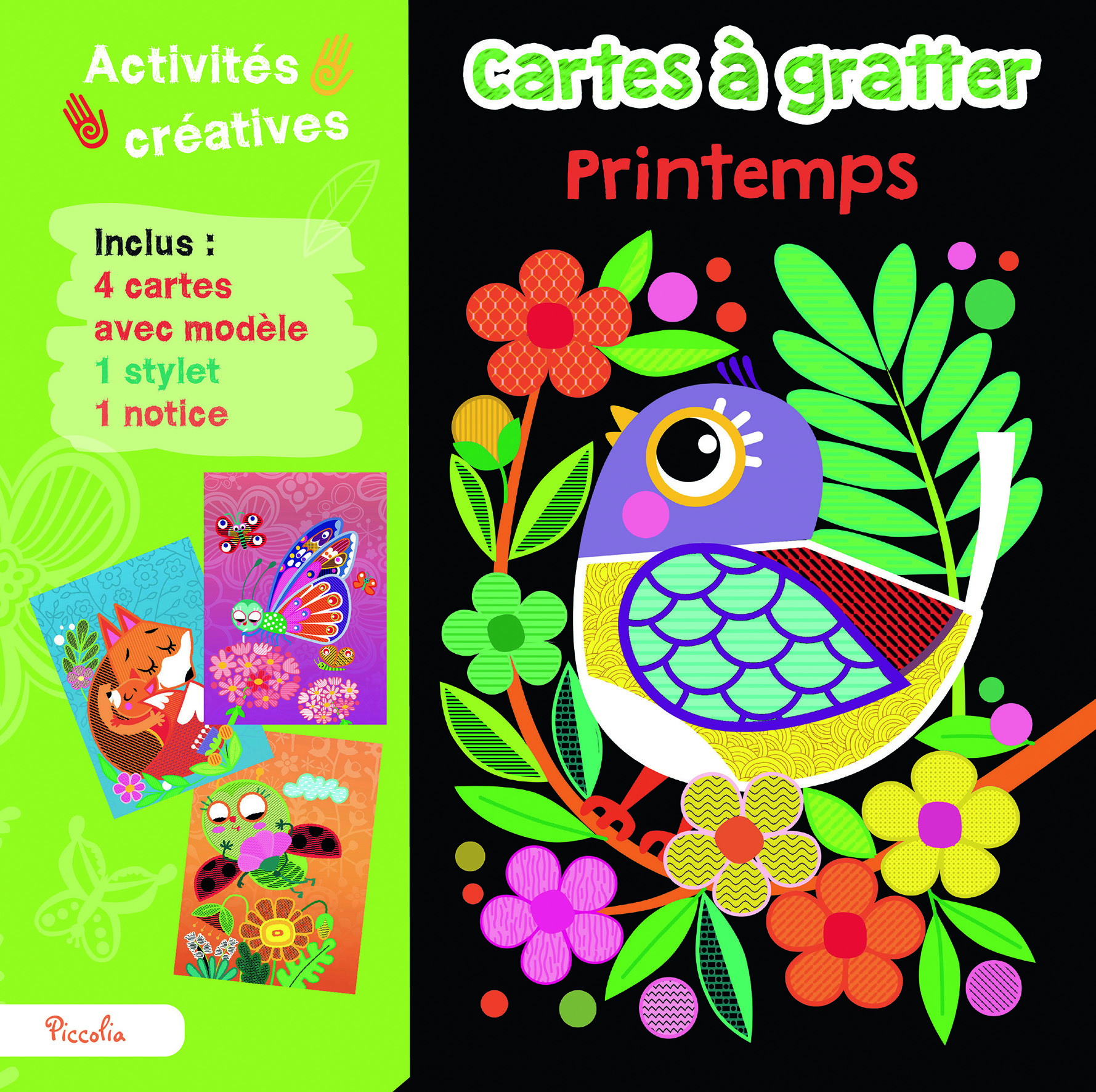 Cartes à gratter printemps