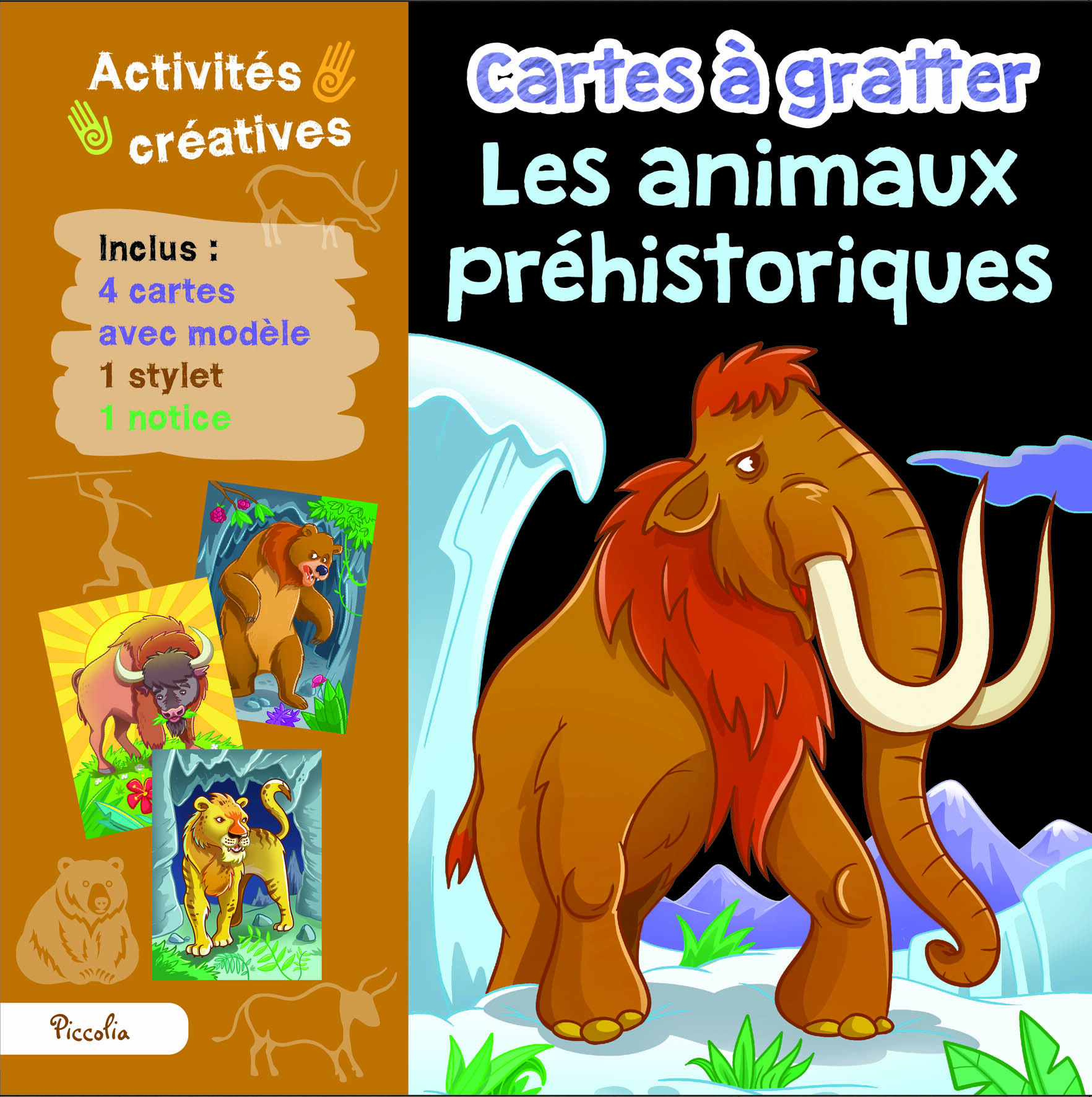 Les animaux préhistoriques - Cartes à gratter