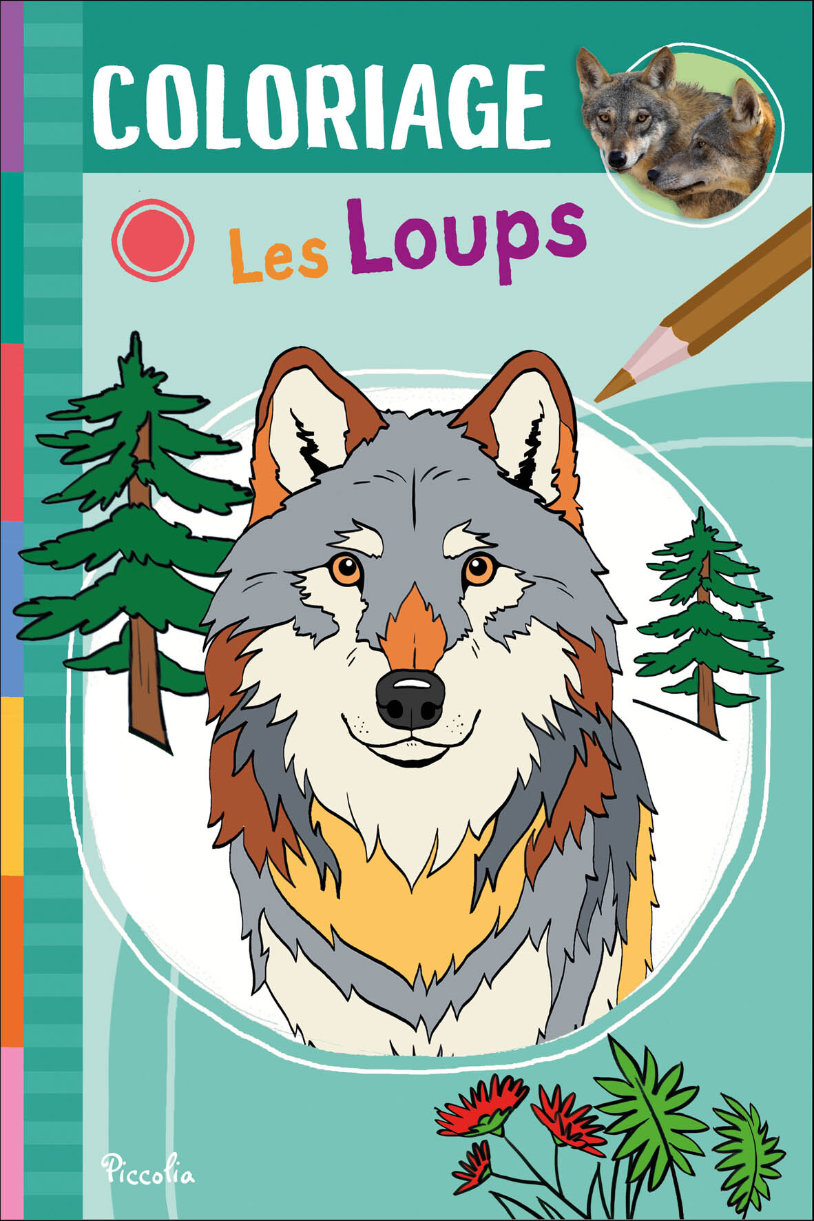 Les loups - Coloriage