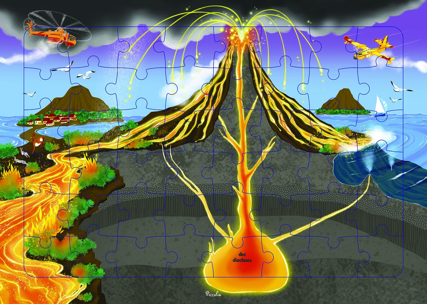 Les volcans - Puzzle