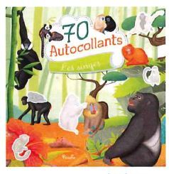 70 autocollants - Les singes