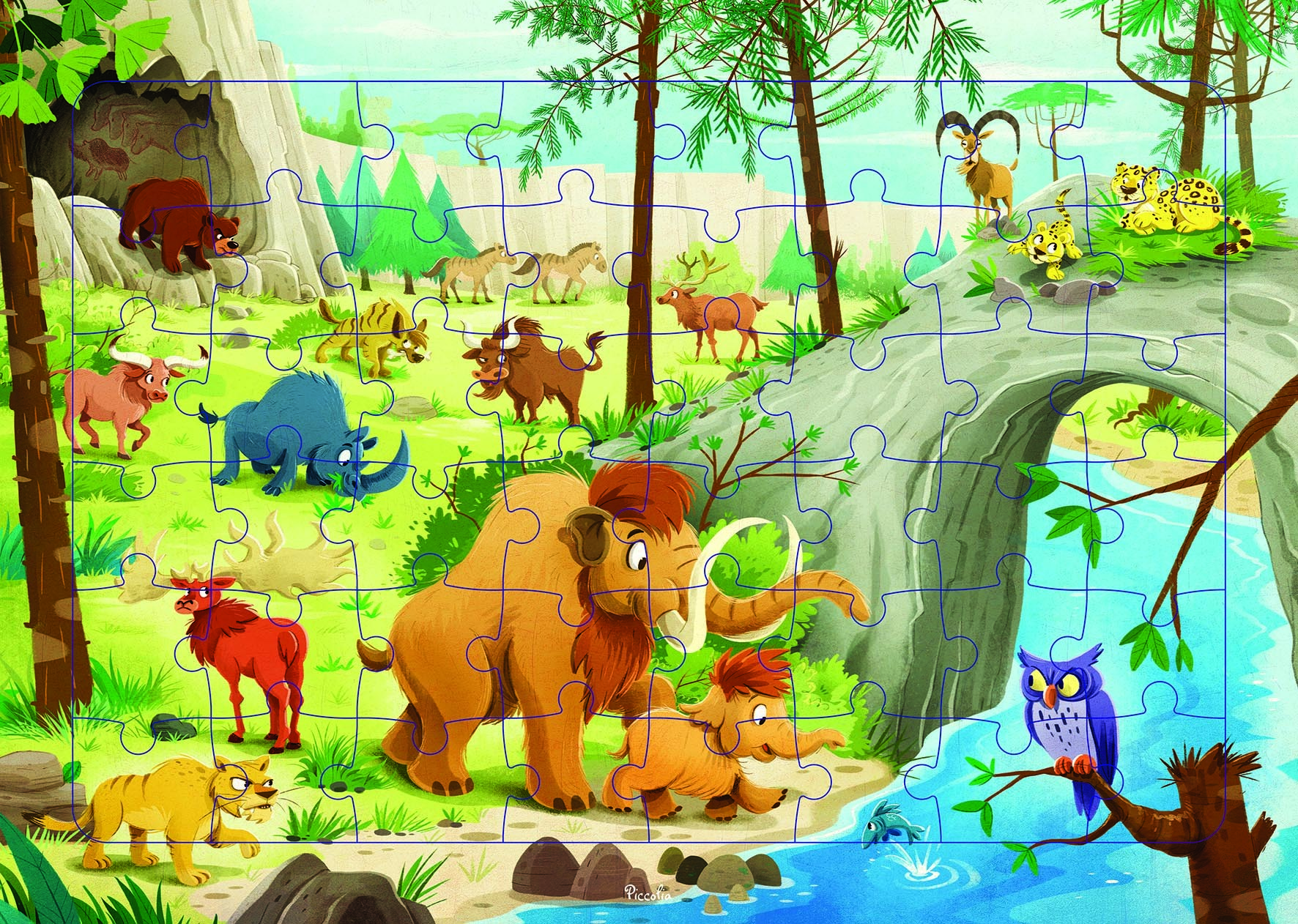 Les animaux préhistoriques - Puzzle