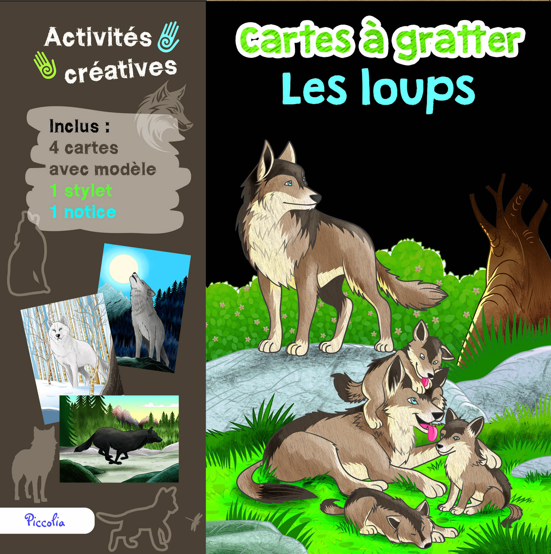 Les loups - Cartes à gratter