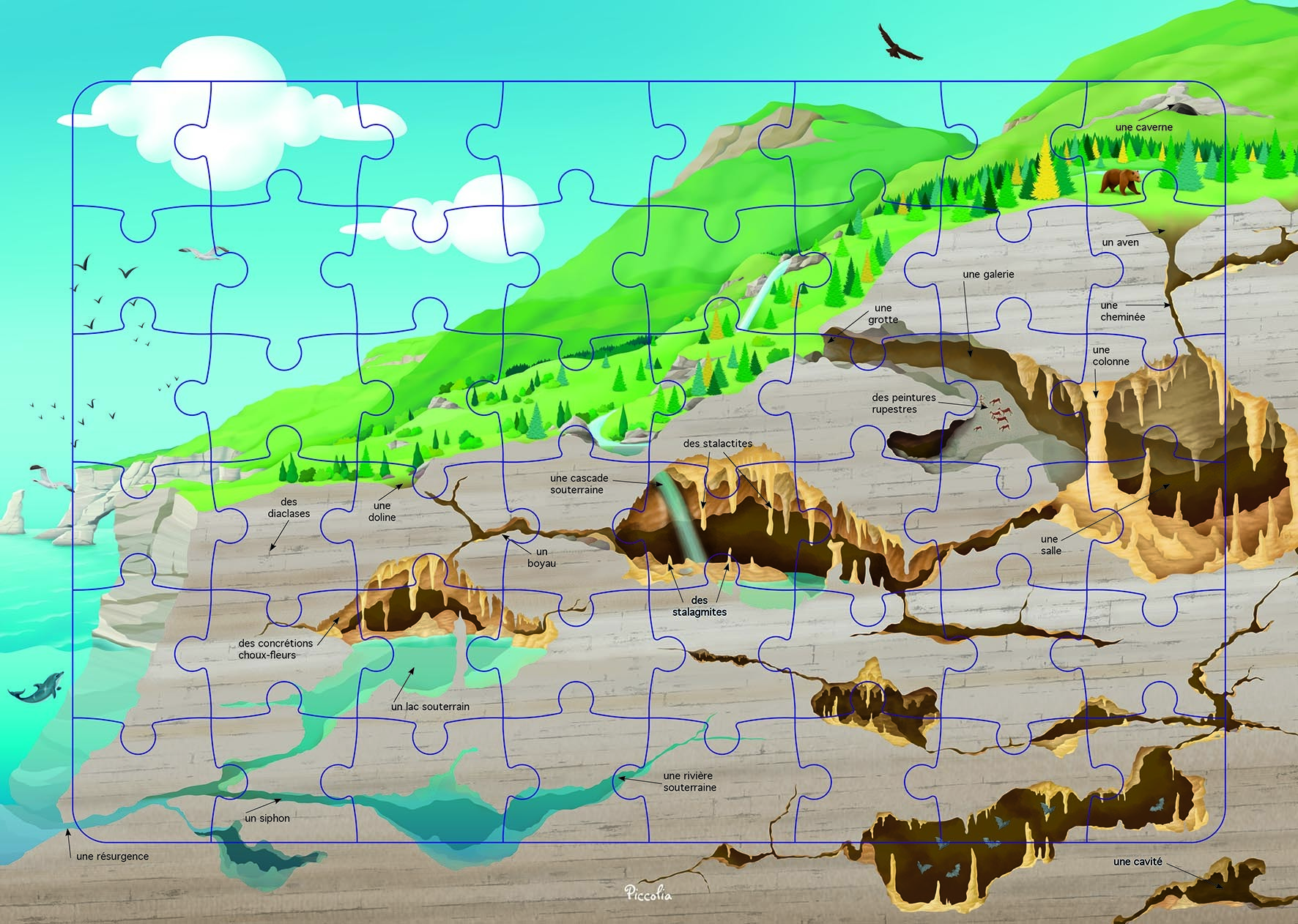 Les grottes - Puzzle