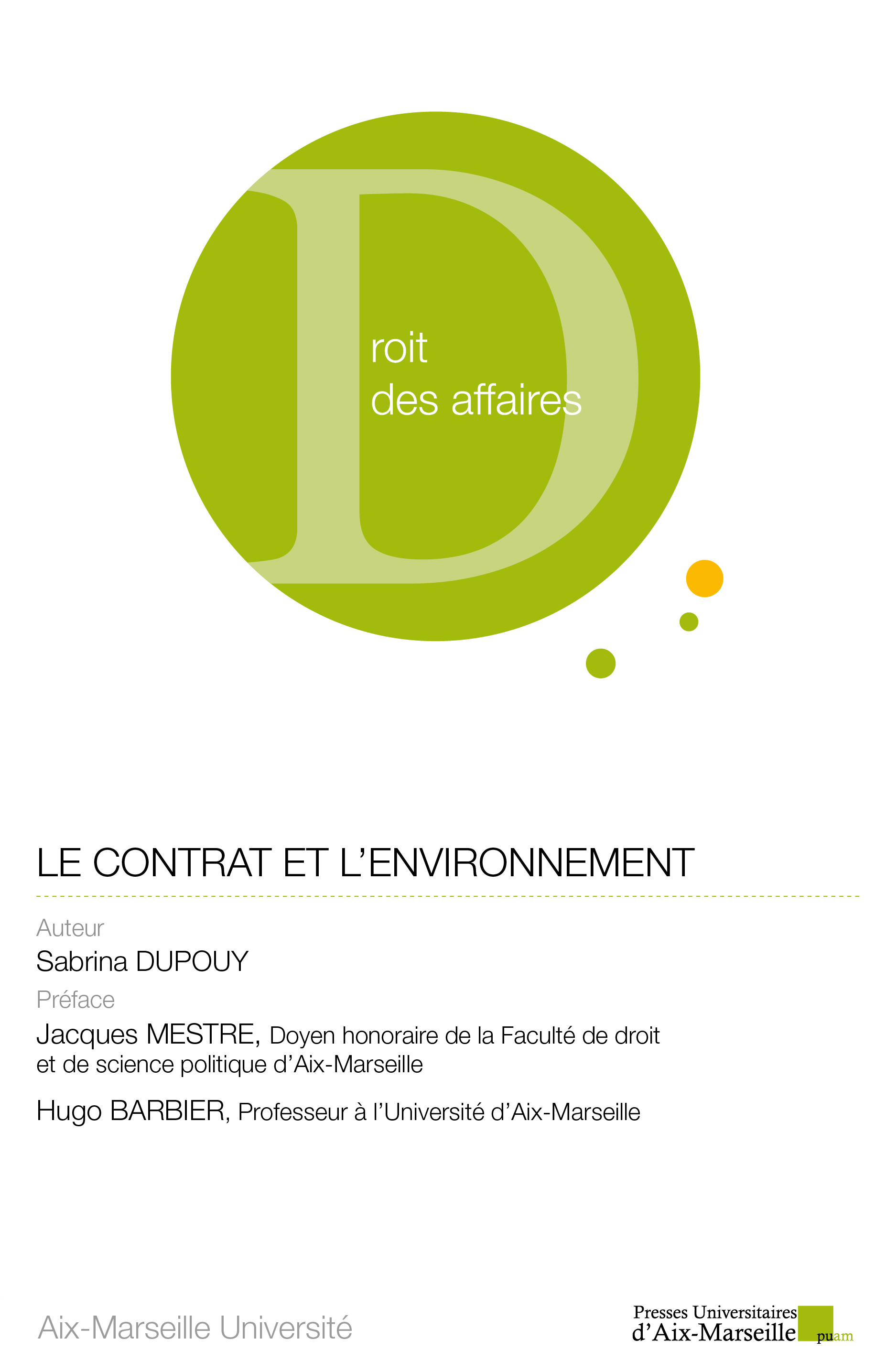 Le contrat et l’environnement