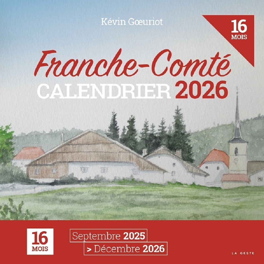 CALENDRIER 2026 - 16 MOIS - FRANCHE-COMTE
