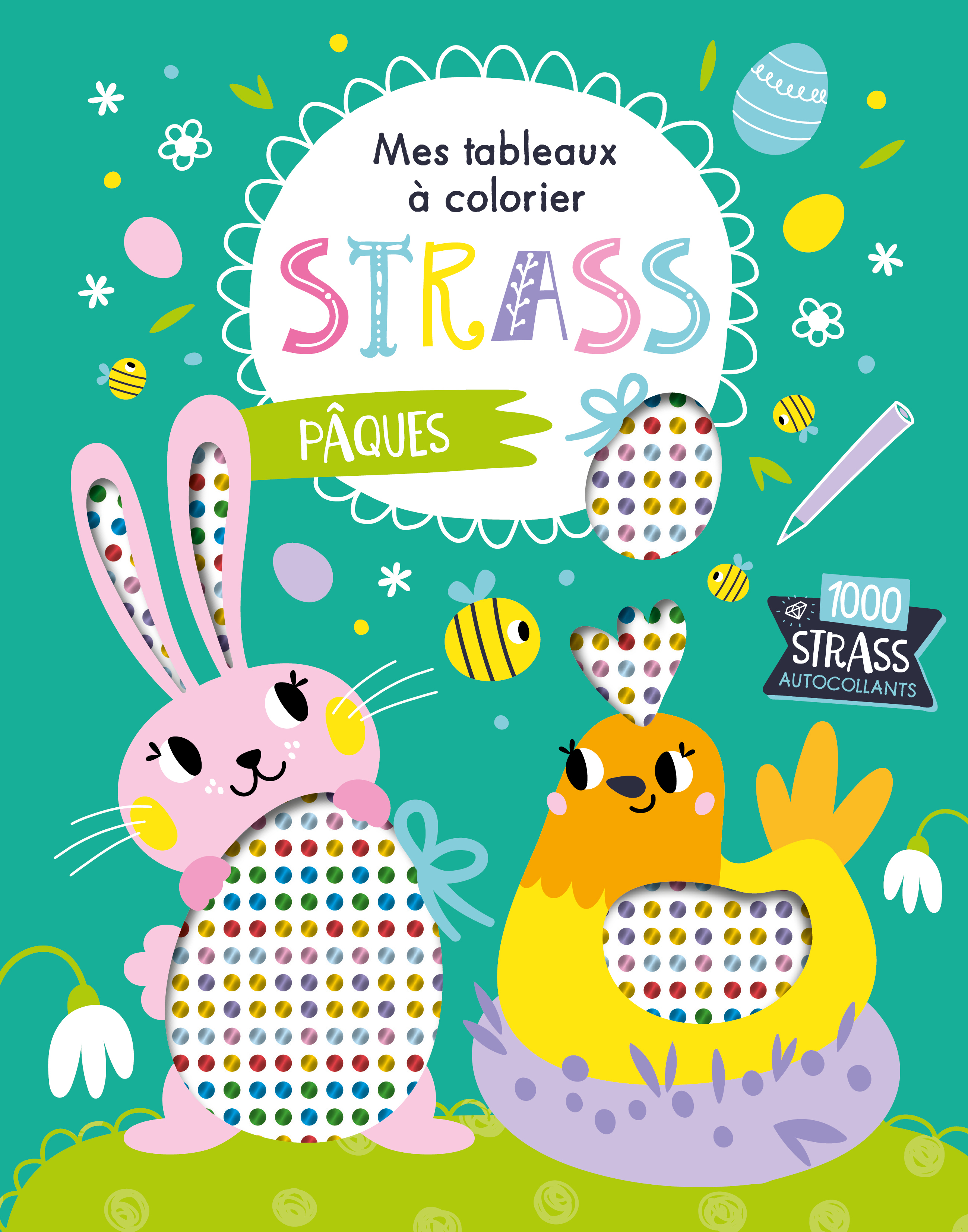 MES TABLEAUX A COLORIER STRASS - PAQUES