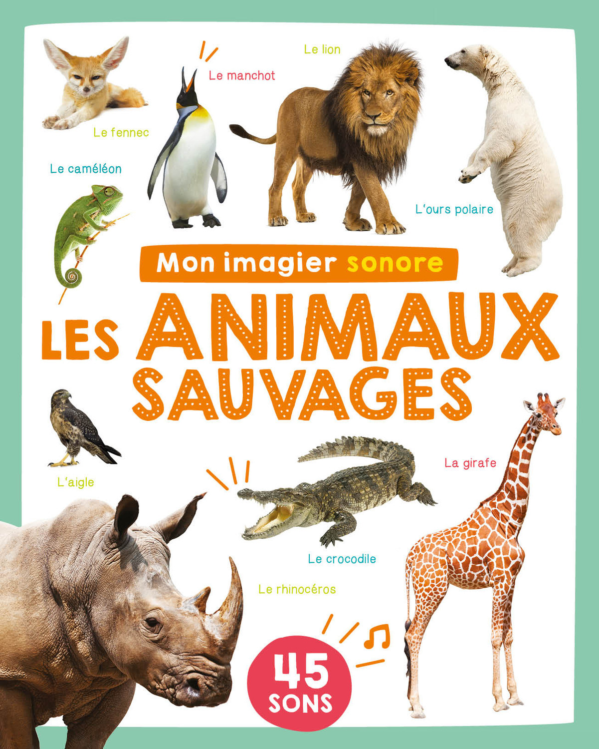 Mon imagier sonore - Les animaux sauvages