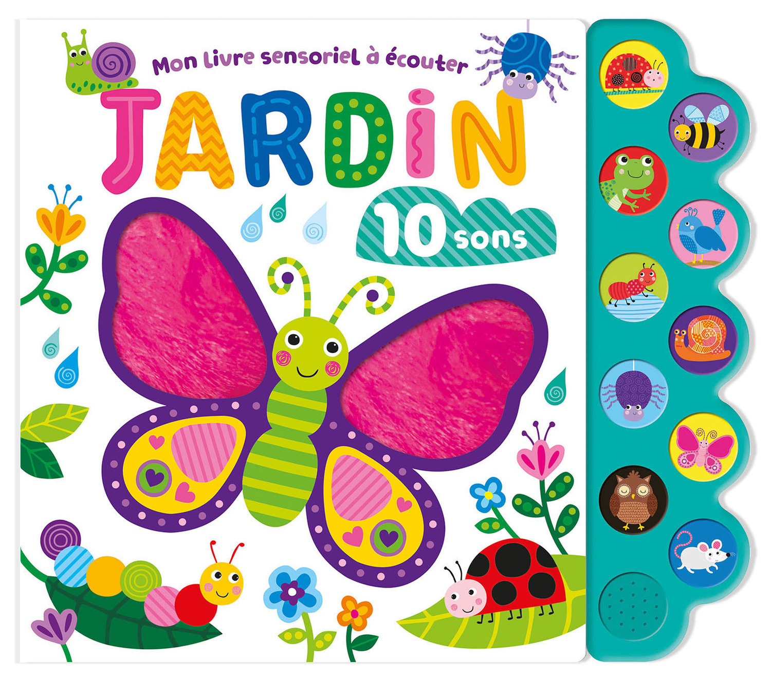 Mon livre sensoriel à écouter - Jardin
