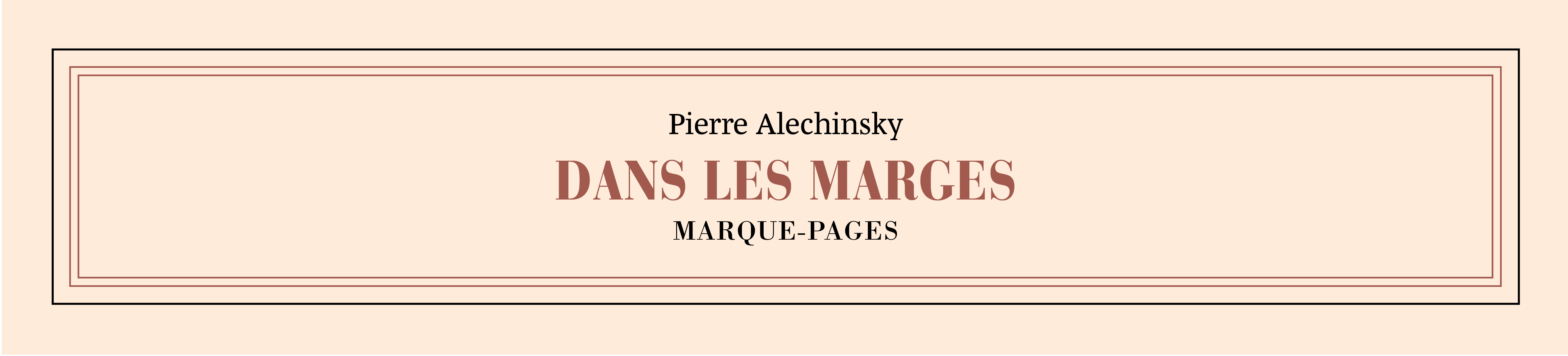 Coffret de marque-pages "Dans les marges" par Pierre Alechinsky (papeterie)