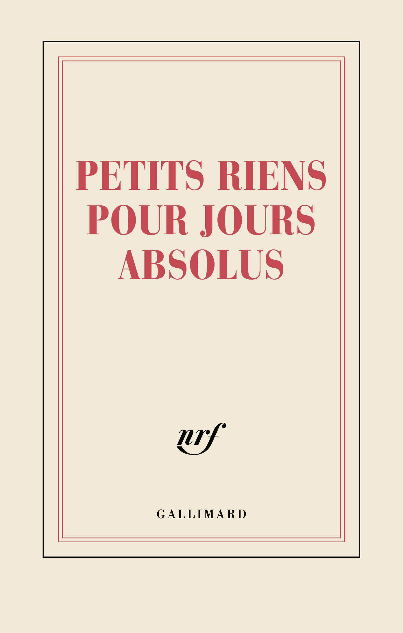 Carnet "Petits riens pour jours absolus" (papeterie)