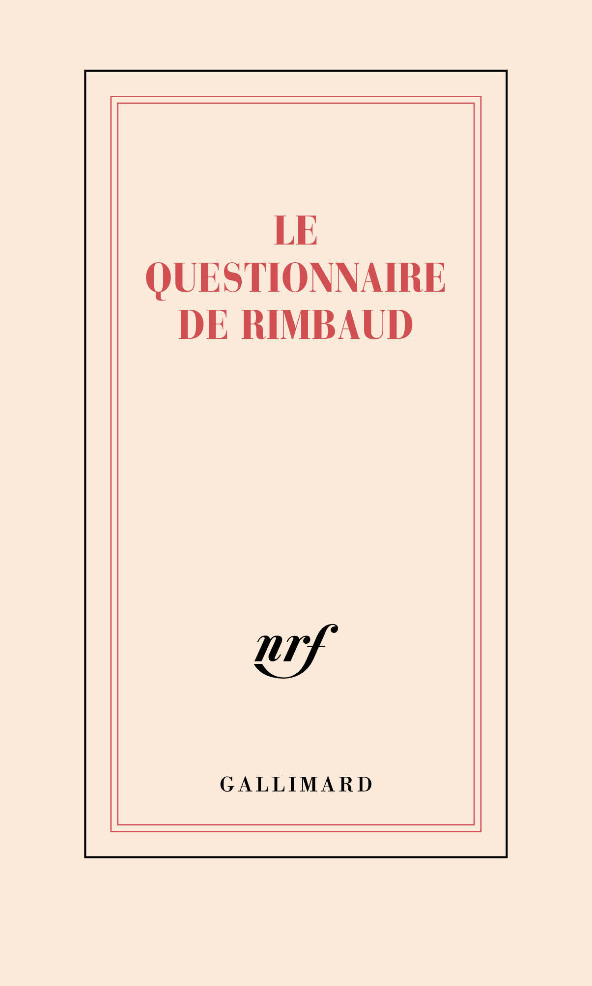 Carnet "Le questionnaire de Rimbaud" (papeterie)