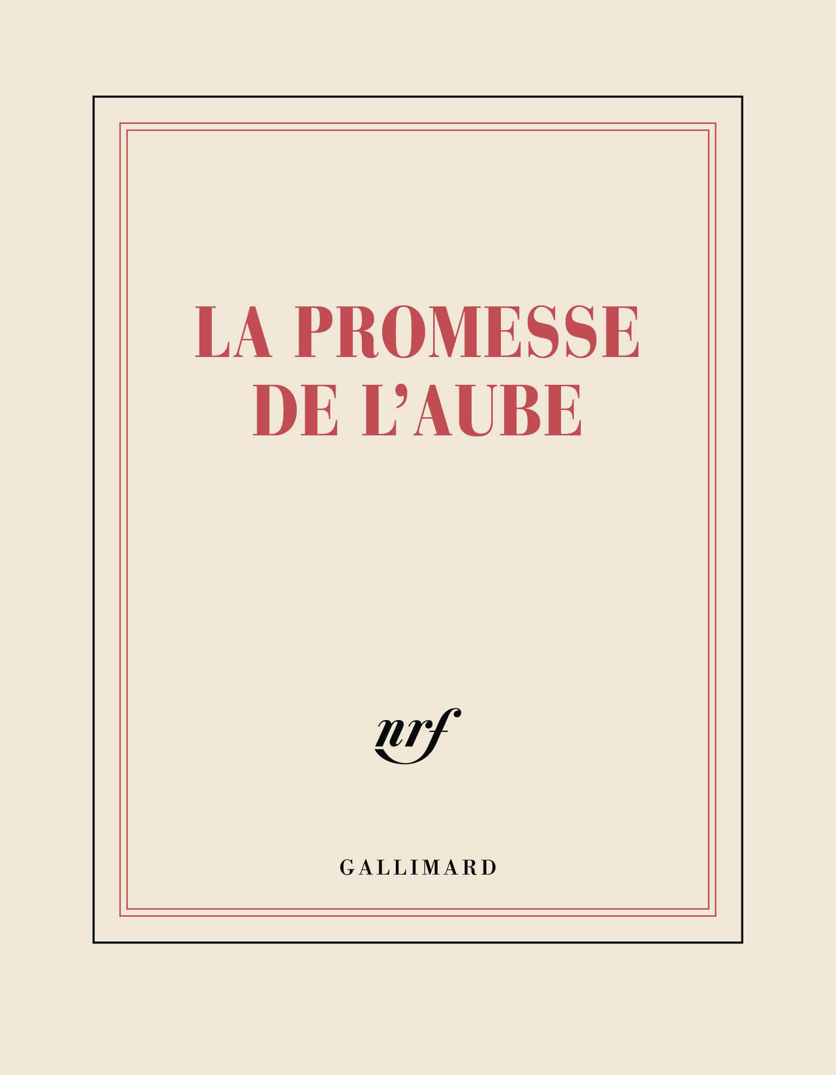 Carnet carré "La promesse de l'aube" (papeterie)