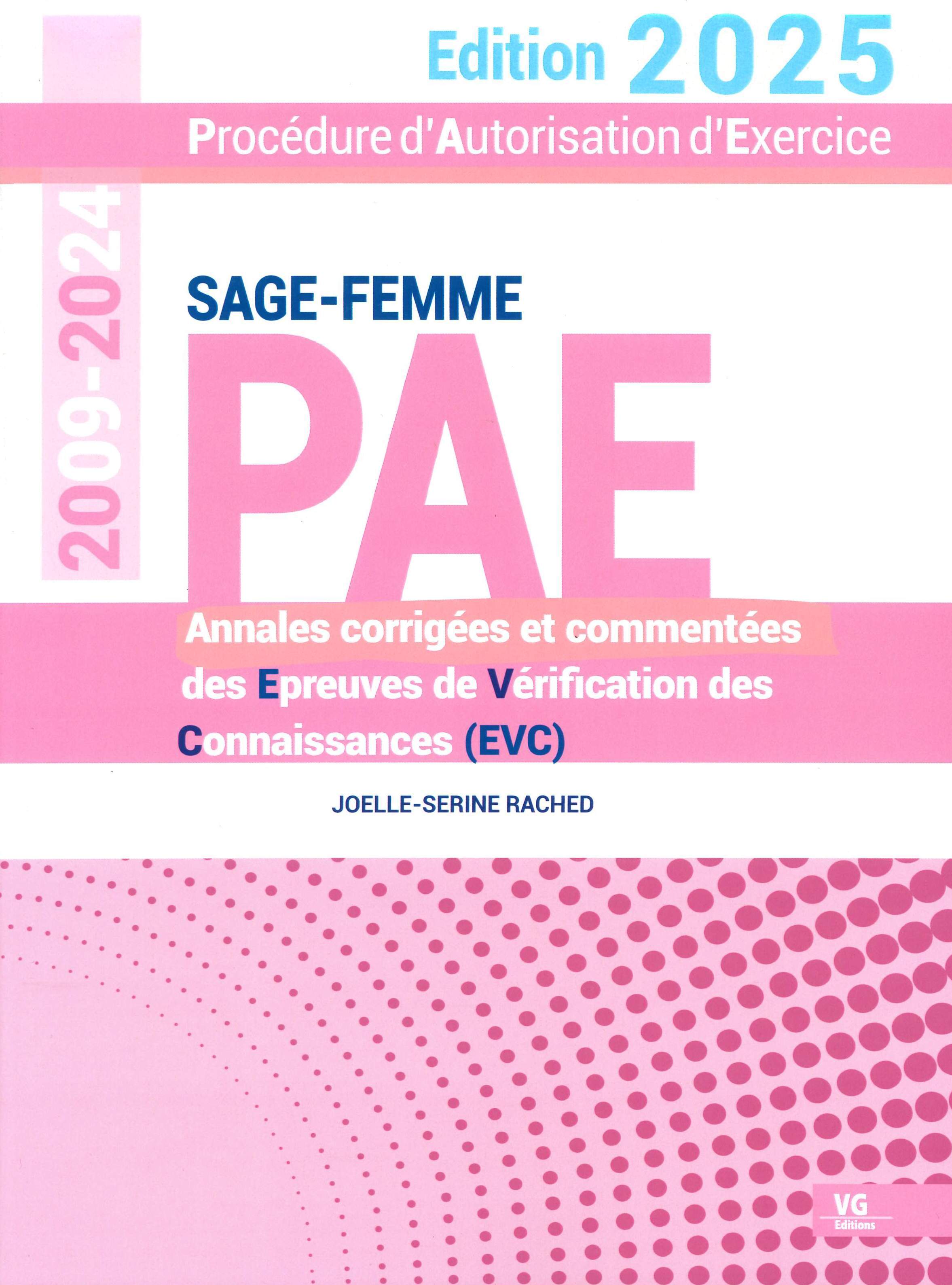 PAE SAGE FEMME ANNALES CORRIGEES EVC