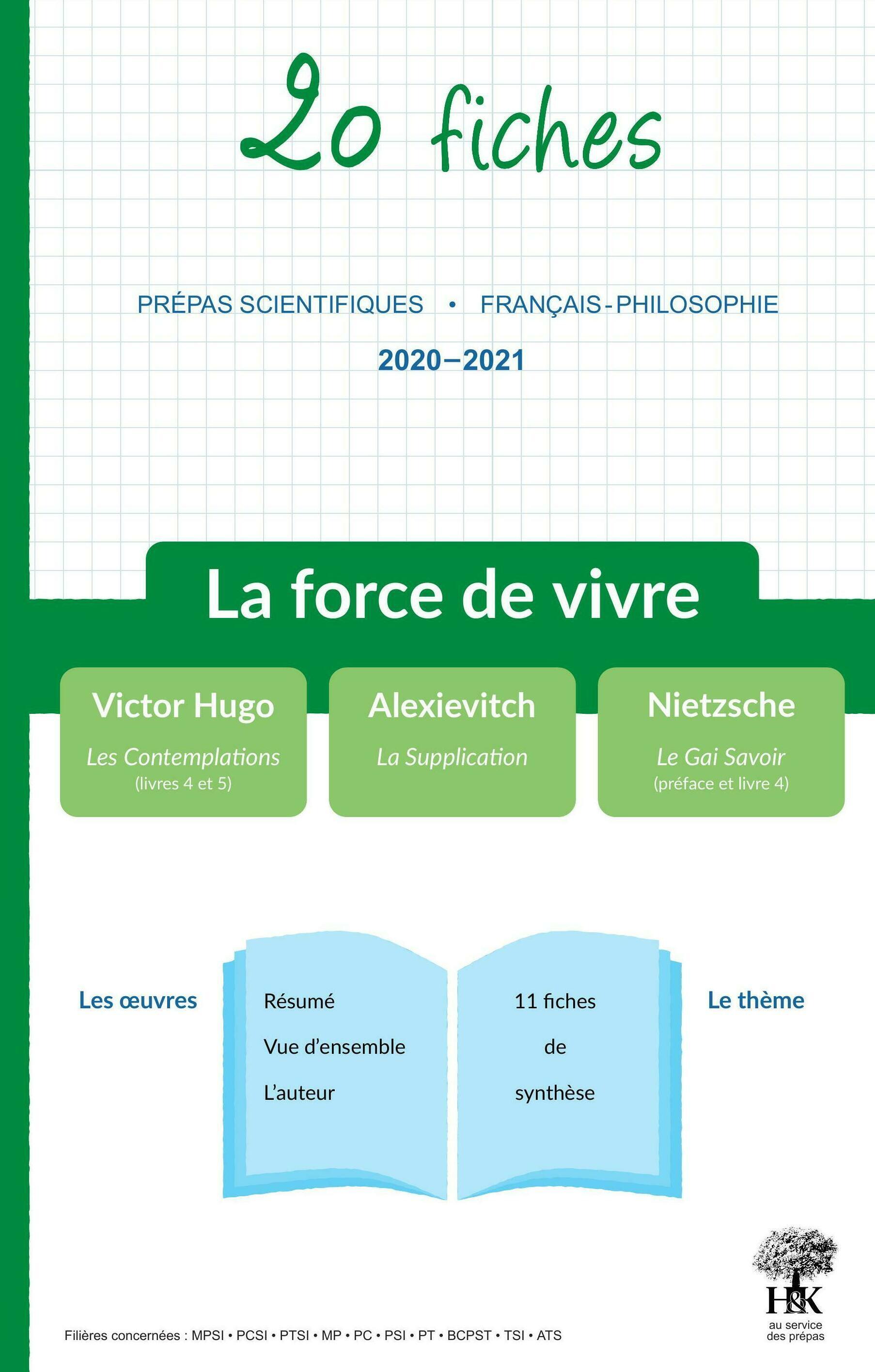 La force de vivre 20 fiches