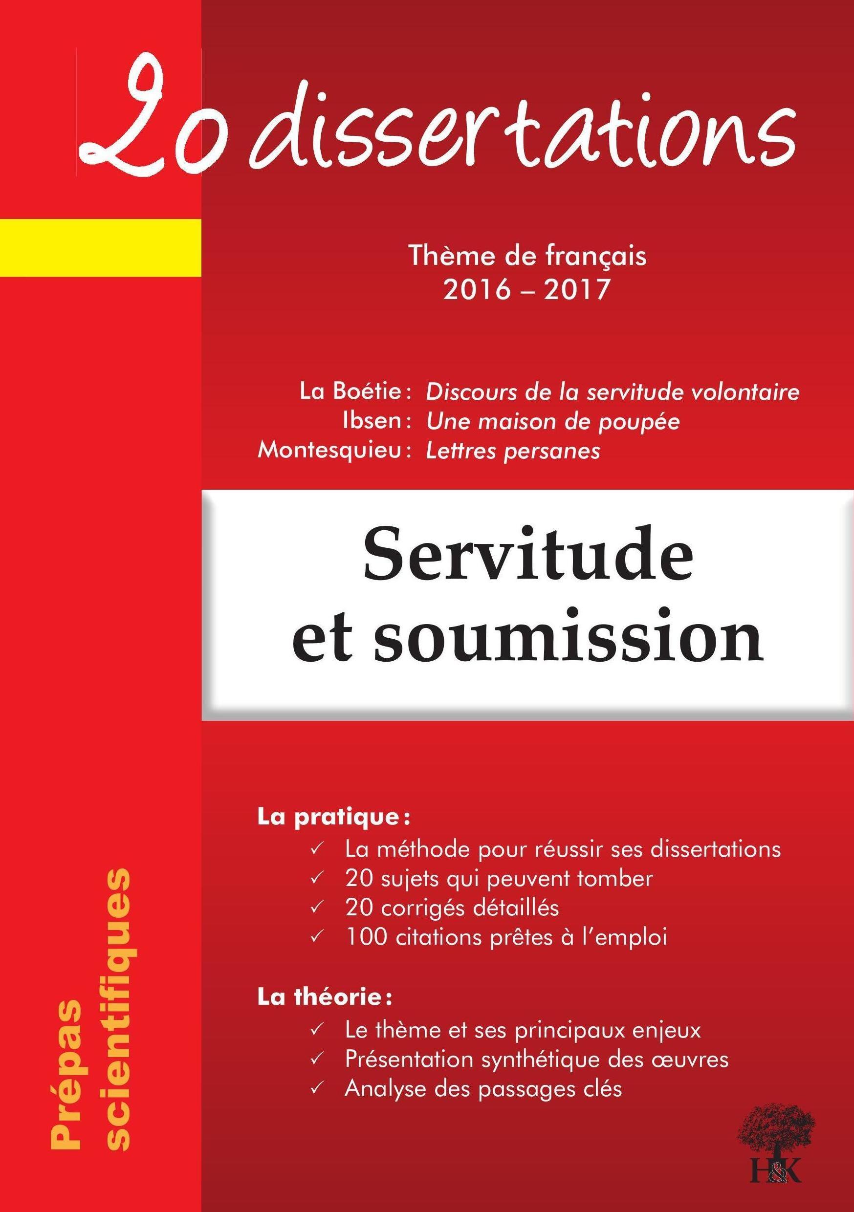 20 dissertations sur le thème de français 2016-2017 en prépa scientifique
