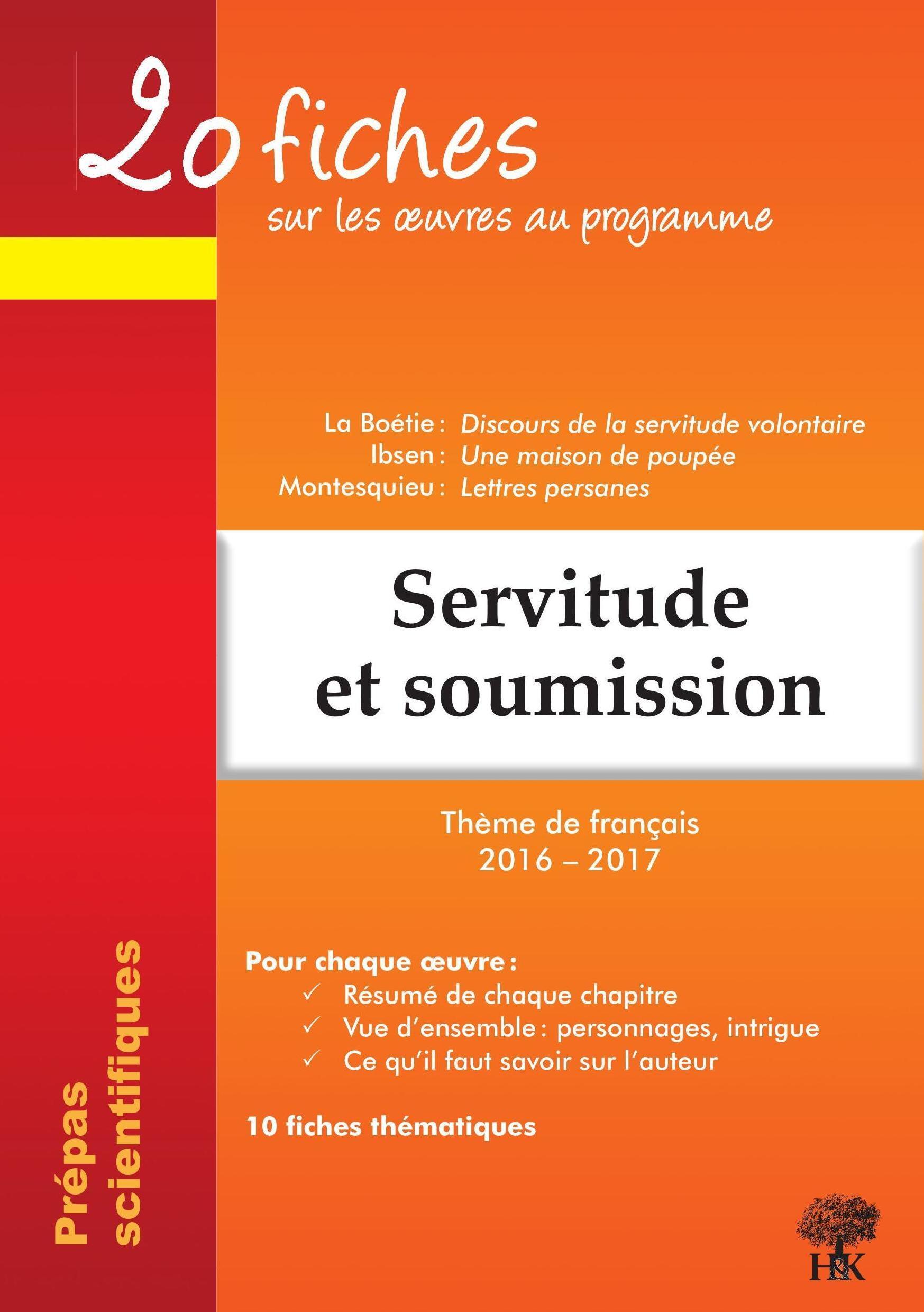 20 fiches sur les oeuvres thème de français 2016-2017 Prépa scientifique