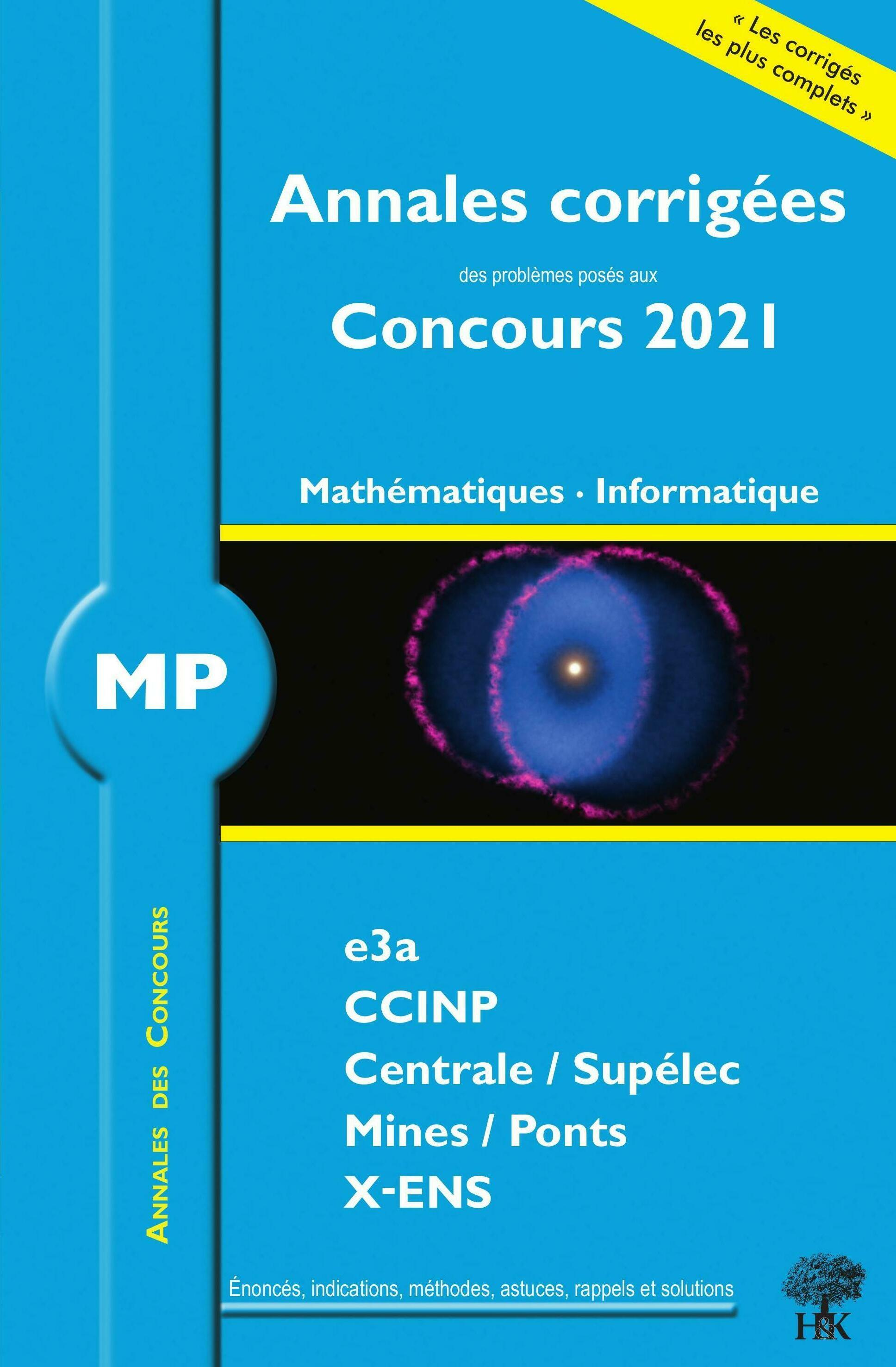 Annales corrigées  Concours 2021 - MP Mathématiques Informatique