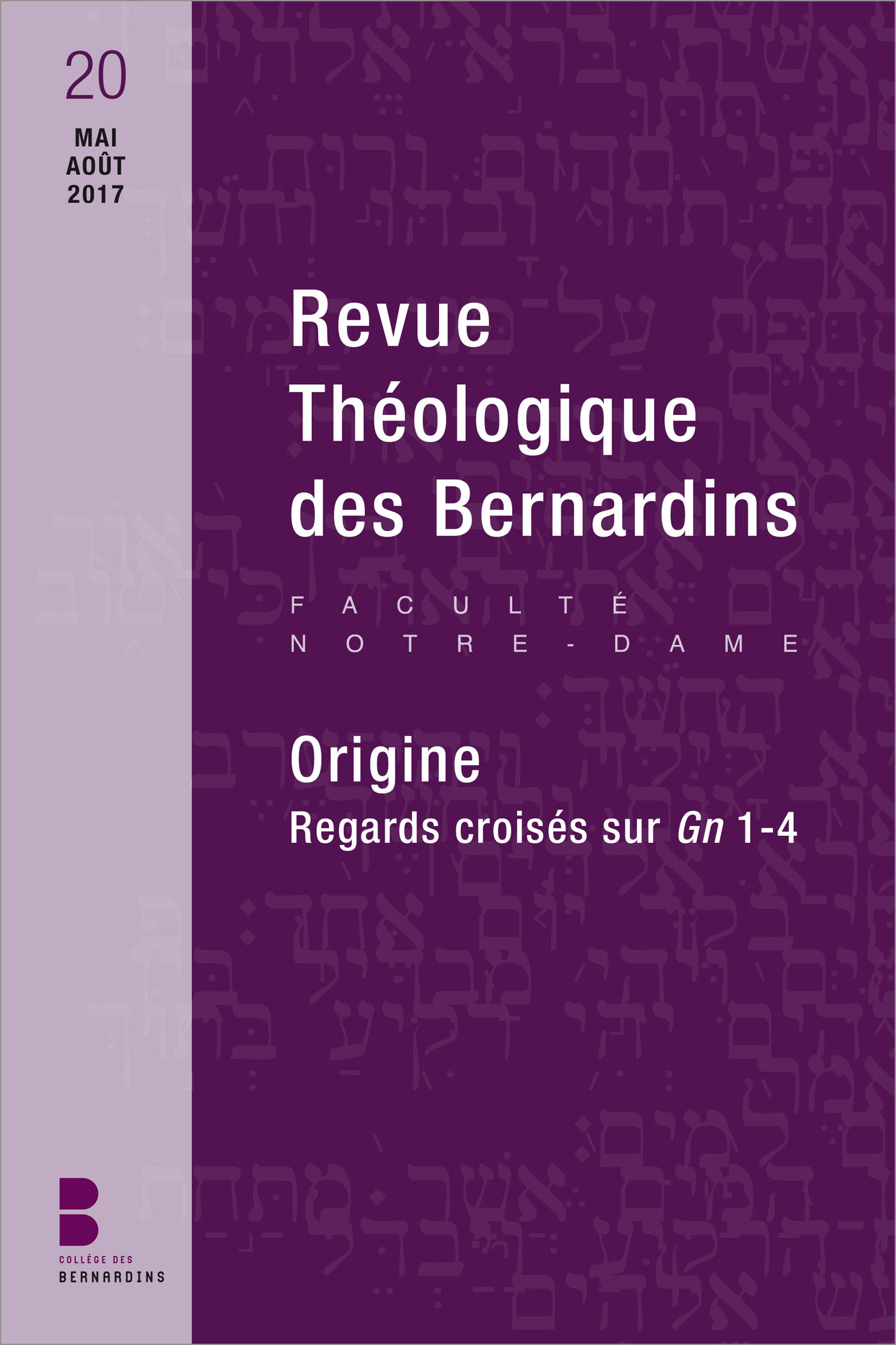 Revue theologique des bernardins 20