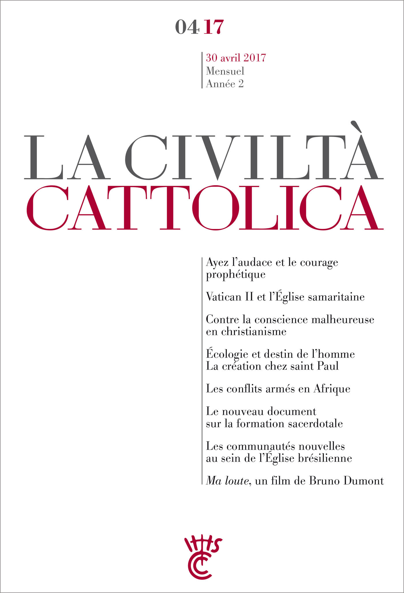 Civilta cattolica avril 2017