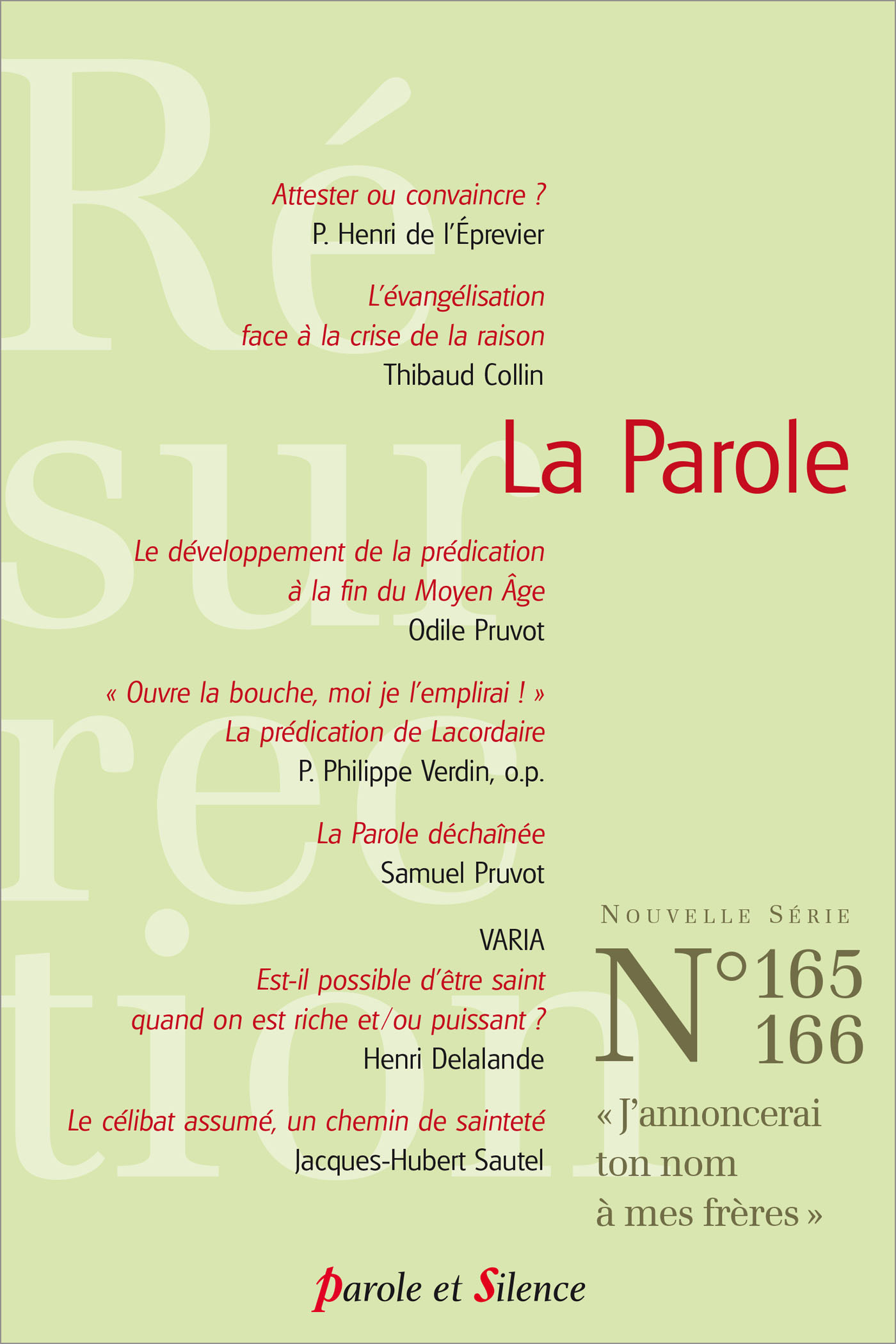 Résurrection 165-166