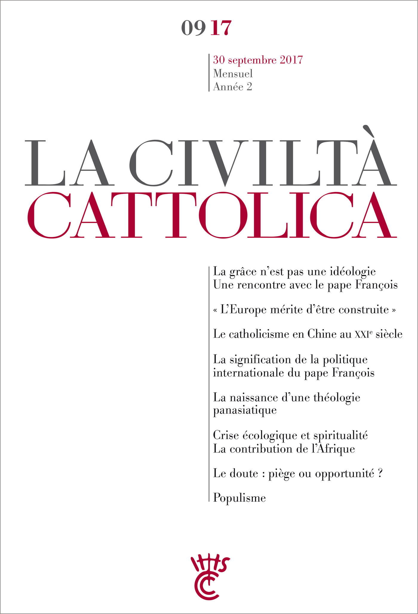 Civilta cattolica septembre 2017