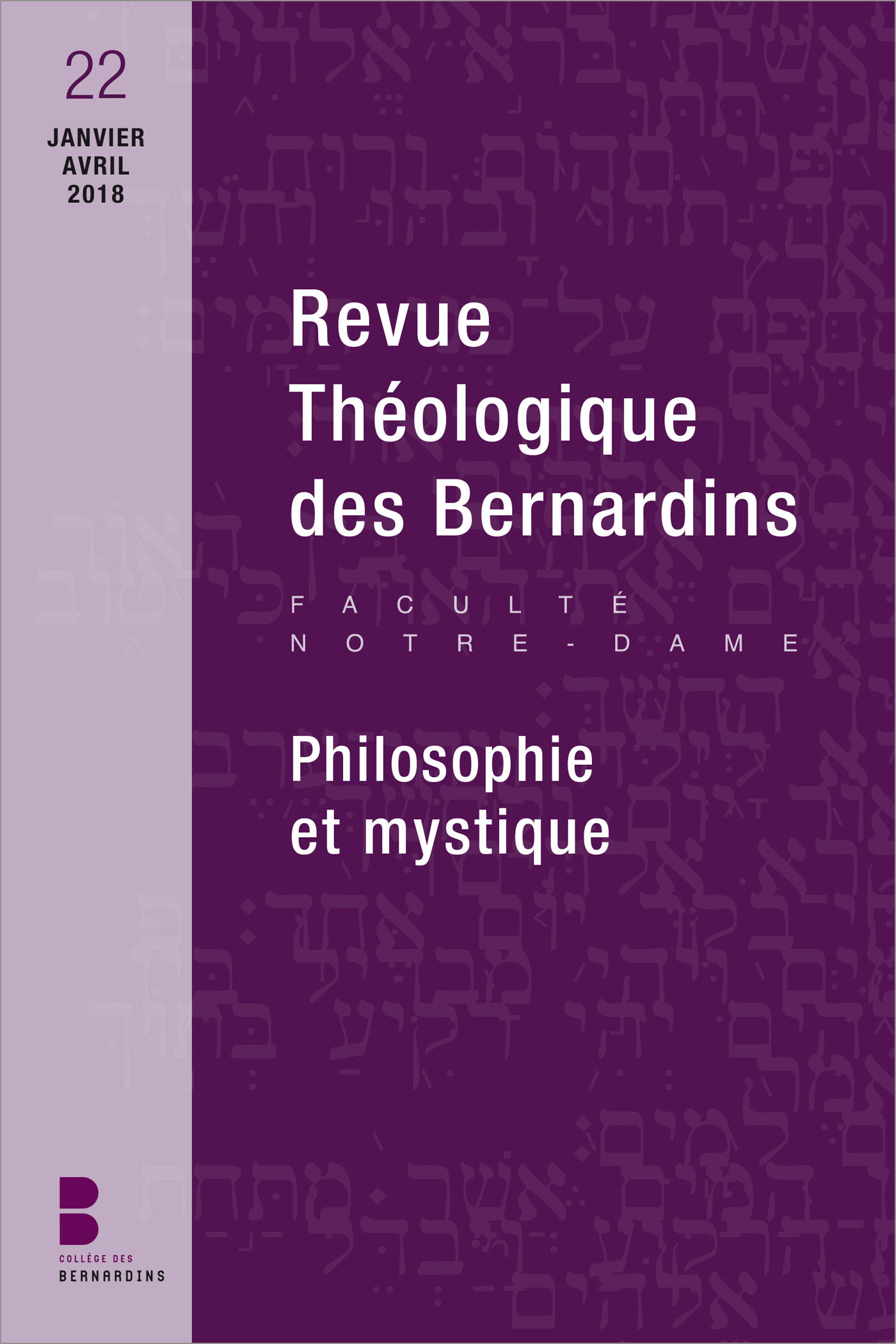 Revue théologique des Bernardins n. 22