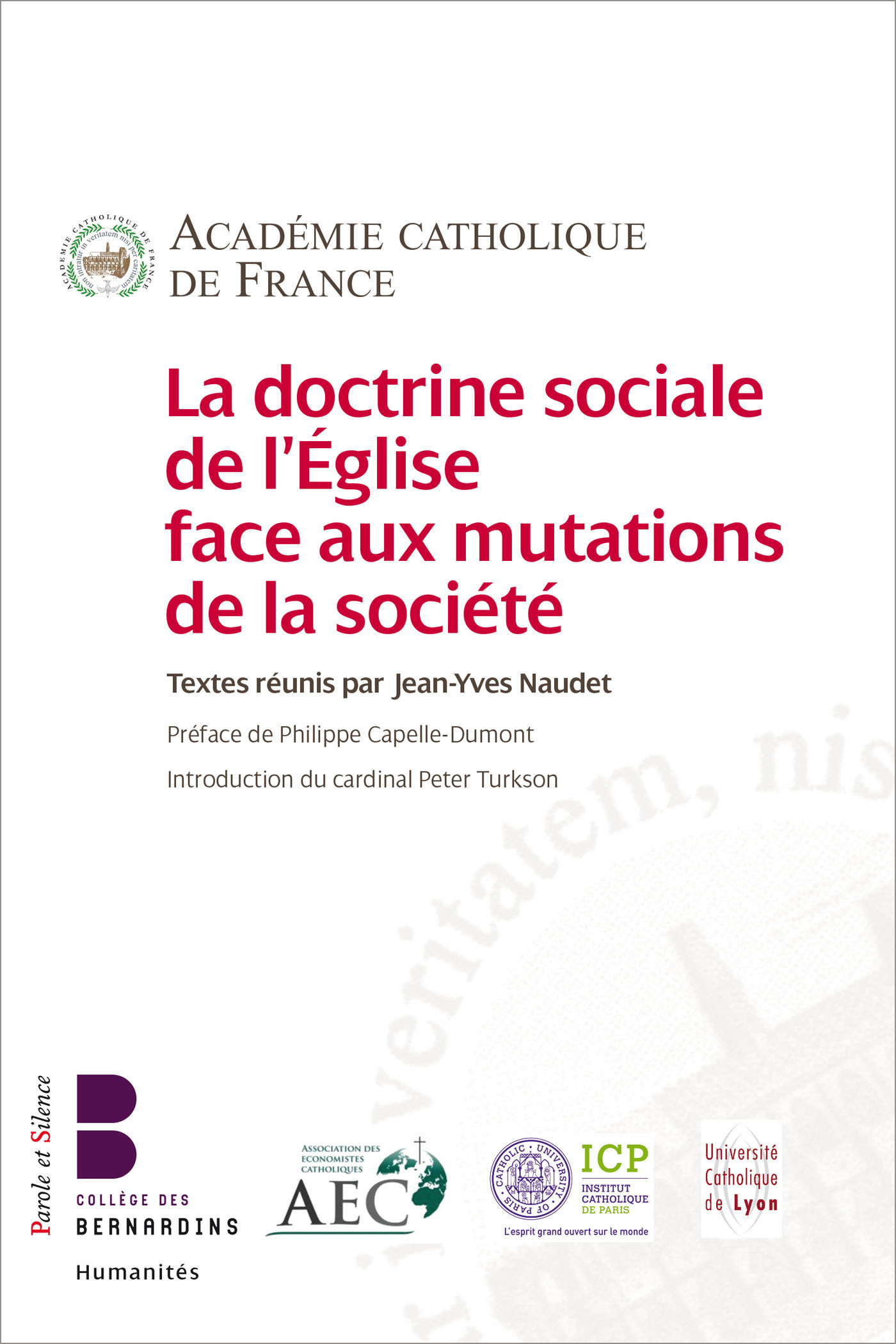 La doctrine sociale de l'Église face aux mutations de la société