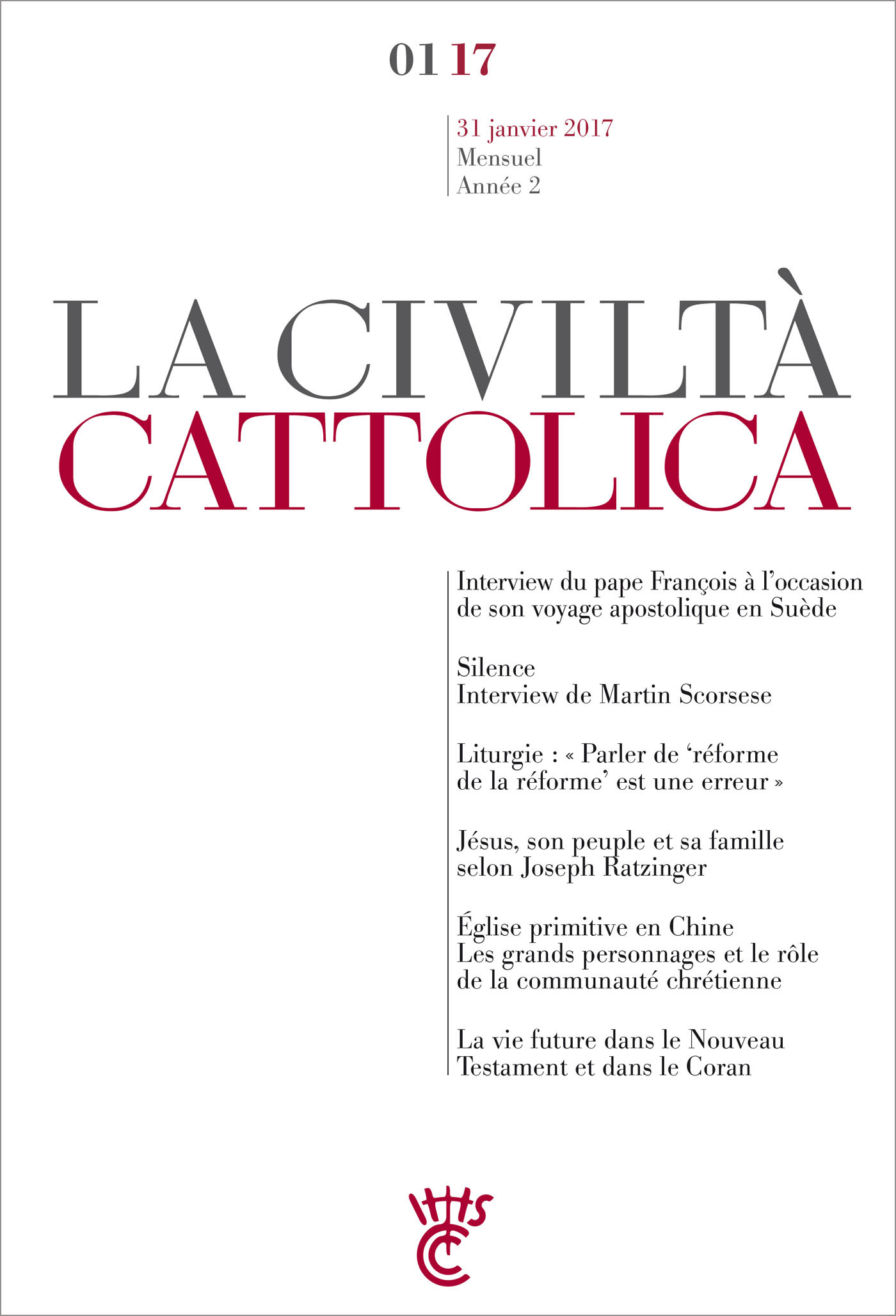 Civilta cattolica janvier 2017