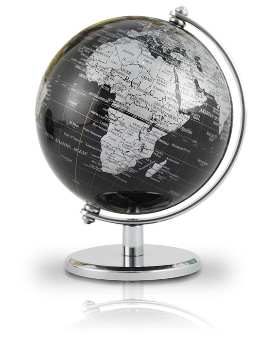 13 CM NOIR ET ARGENT METAL POLI