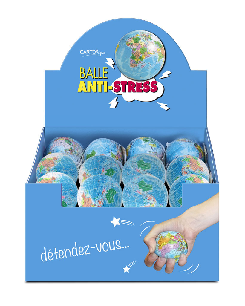 DISPLAY 24 BALLES ANTISTRESS MONDE