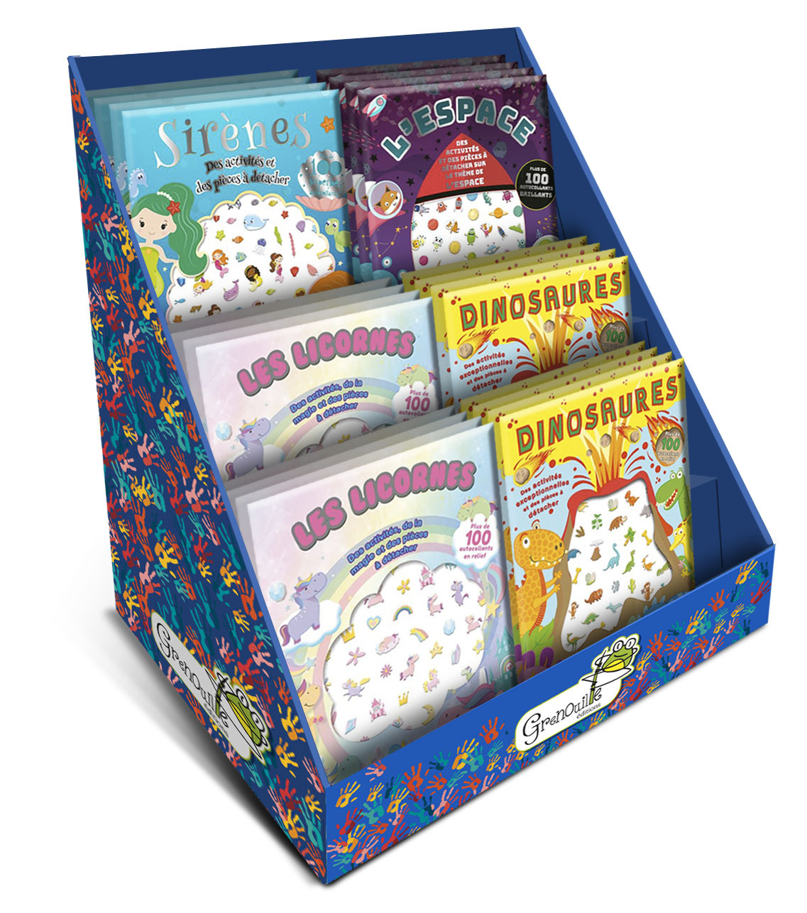 DISPLAY PLEIN 36EX STICKERS EN RELIEF (4TITRES)