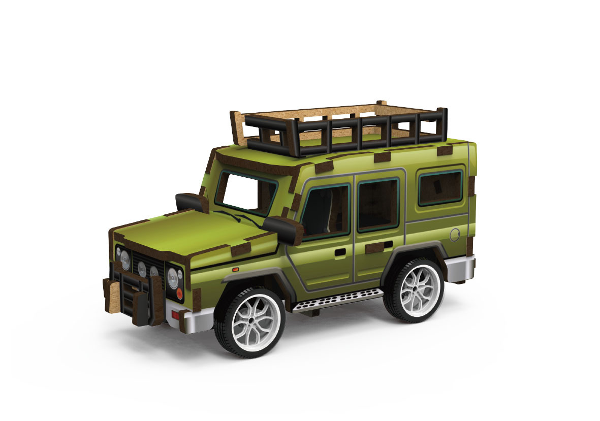 4X4 - MAQUETTE 3D BOIS