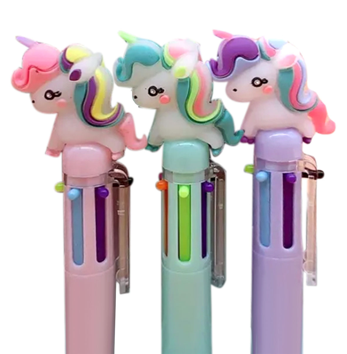 STYLO 6 COULEURS LICORNE