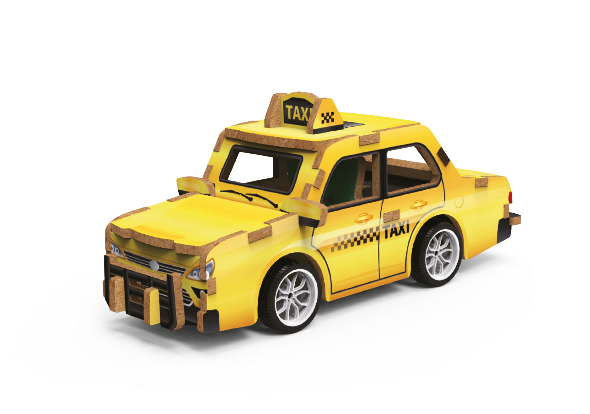 TAXI - MAQUETTE 3D BOIS