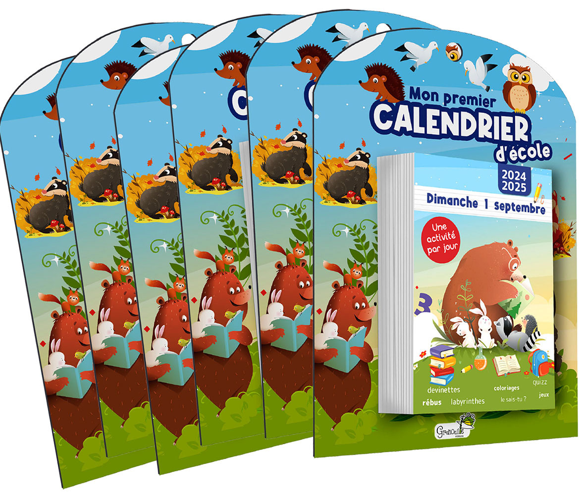 PACK 6EX MON PREMIER CALENDRIER D'ECOLE 2024-2025